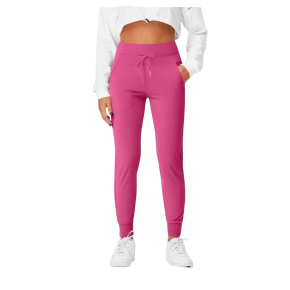 Halara Drawstring Waist Joggers Fuschia Pants Women's Size S Tall - Picture 2 of 6